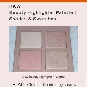 KKW Beauty Highlghter Palette Light/Medium